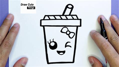 How To Draw A Cute Drink Step By Step Simple Easy And Kawaii Draw