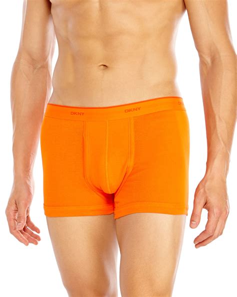 Lyst Dkny 3 Pack 100 Cotton Classic Boxer Briefs In Orange For Men