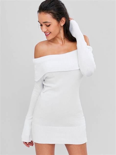 plain off shoulder sweater dress long sleeve bandage dress mini sweater dress sweater dress