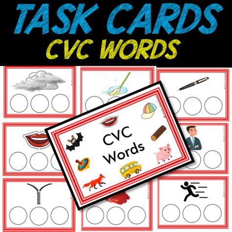 Cvc Words Task Cards Phonics Easy Prep Made By Teachers