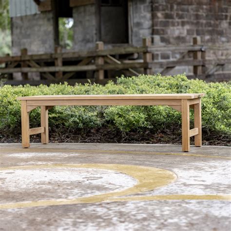 Waterproof Teak 5 Foot Backless Bench For Shower Westminster Teak Outdoor Furniture