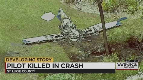 Pilot Dies In Small Plane Crash In St Lucie Neighborhood