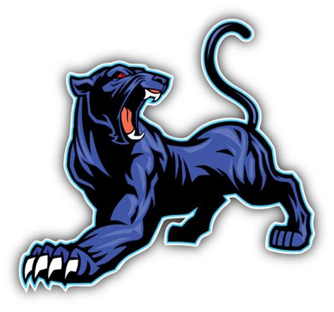 Black Panther Mascot Car Bumper Sticker Decal 5 X 5 Ebay
