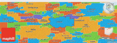 Political Panoramic Map Of Zip Code 44830