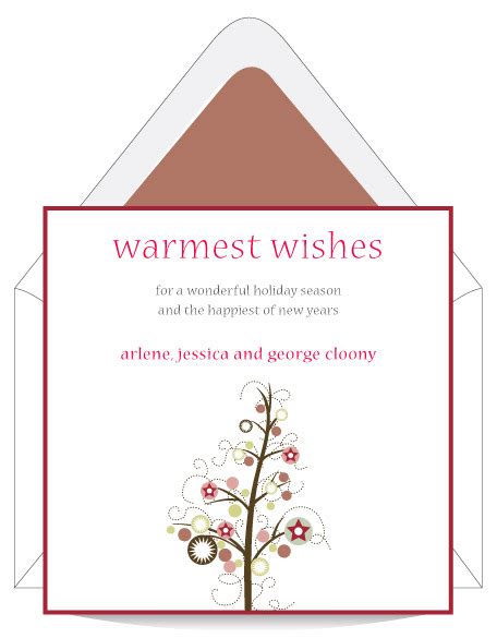 Delightful Christmas Tree Holiday Card Cohen Printing And Invitations
