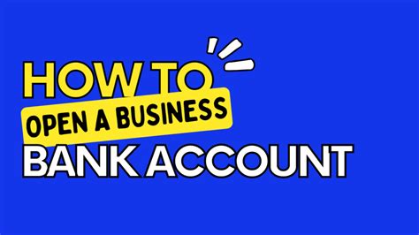 How To Open A Bank Account For Business