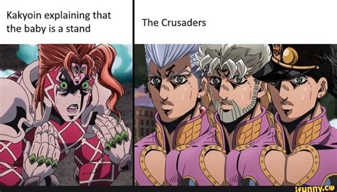 Kakyoin Explaining That The Baby Is A Stand The Crusaders Ifunny