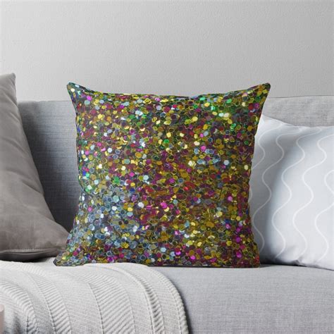 Colorful Sequence Glitter And Sparkles Throw Pillow For Sale By
