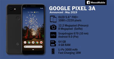 Google pixel 4a expected price myr. Google Pixel 3a Price In Malaysia RM1699 - MesraMobile
