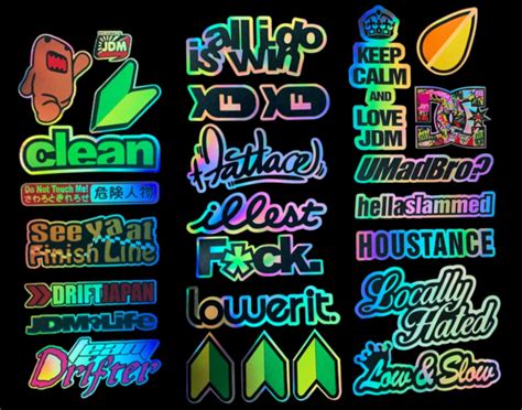 Jdm 24 Car Sticker Decal Pack Car Window Stickers For Jdm Etsy