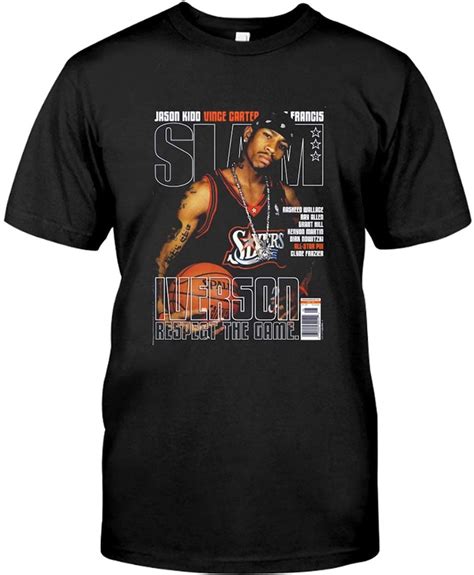 Allen Iverson Classic Slam Magazine Cover T Shirt Black Etsy