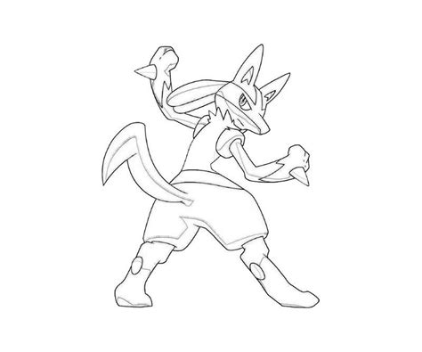 Printable Lucario Coloring Pages Pdf Cartoon