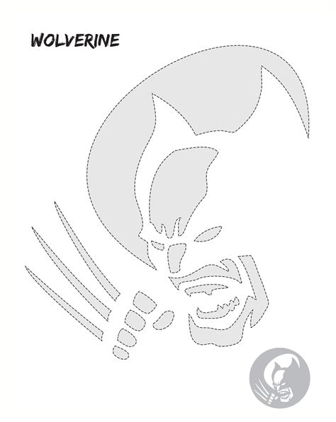 X Men Wolverine Pumpkin Stencil Pumpkin Pattern Pumpkin Template