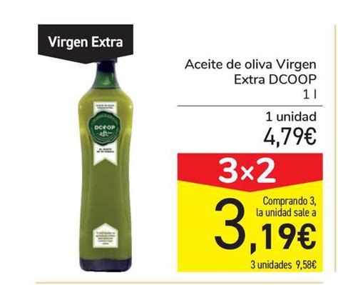 oferta 3x2 aceite de oliva virgen extra dcoop 1 l en carrefour