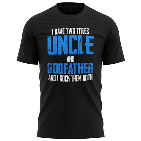 I Have Two Titles Uncle Godfather Mens T Shirt Purple Print House