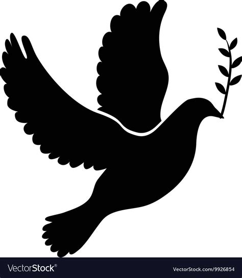 Dove Of Peace Simple Icon Flying Of Peace Vector Image