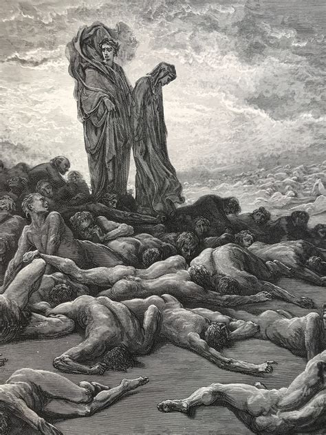 1880 Dantes Purgatory And Paradise Original Antique Gustave Dore