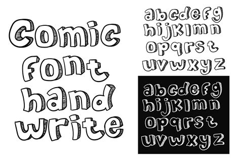 Comic Font Hand Write Doodle Vector A Z 135634 Other Font Bundles