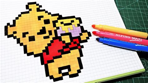 Handmade Pixel Art How To Draw Winnie The Pooh Pixelart Youtube Images