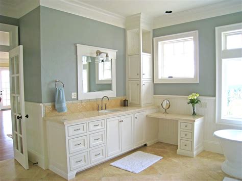 Coordinating cabinetry gives this small bathroom a true custom look. Space-Efficient Corner Bathroom Cabinet Ideas and ...