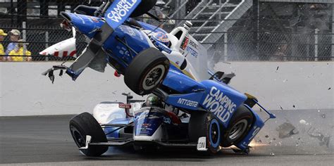 Car Goes Airborne And Explodes On Barrier In Insane Wreck At Indy 500 Indy 500 Racing
