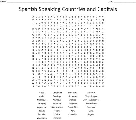 Edhelper Spanish Word Search Answer Key Printable Ascii