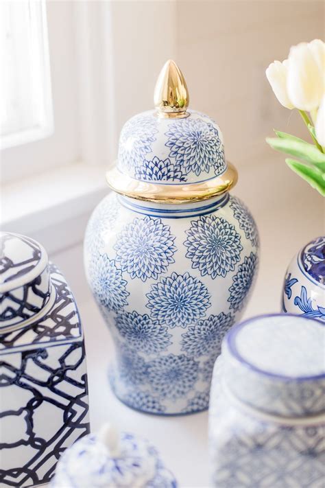 Amazon Home Decor Finds Blue And White Ginger Jars Under 100 Ginger