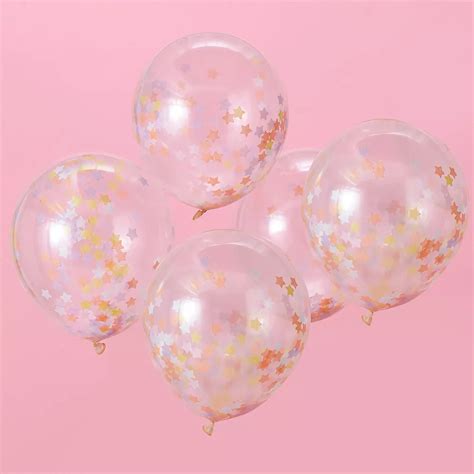 Ginger Ray Pink Confetti Balloons 5ct Bachelorette Party Decorations Party City