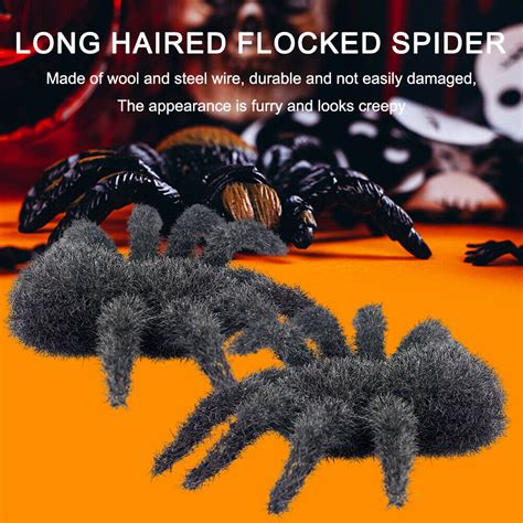 Artificial Giant Spider Creepy Realistic Scary Hairy Spider Outdoor
