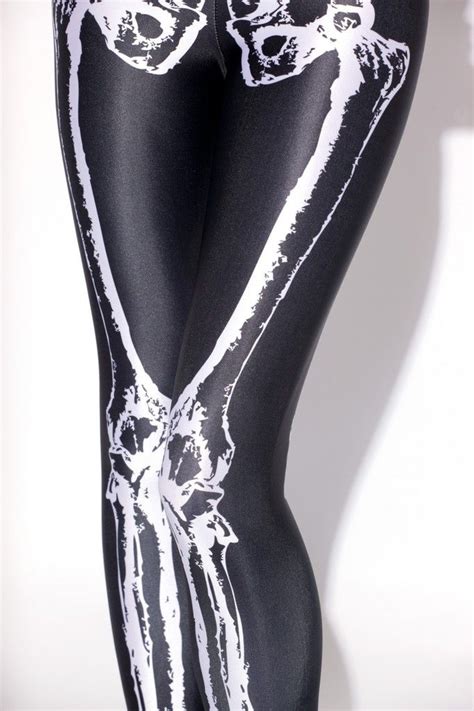 Black Milk Skeleton Leggings Leg Bones Roller Derby Girls Skeleton