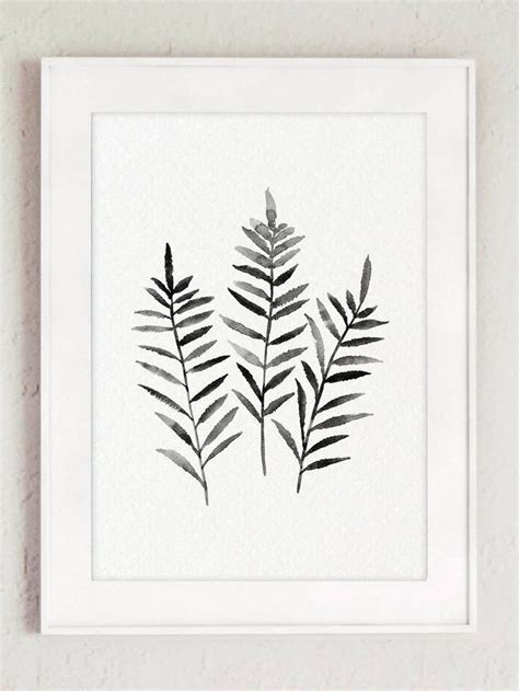 A curated collection of minimalist drawings including minimalist line art and black and white sketches. Fern Leaves Drawing set 2 Botanical Prints Minimalist ...