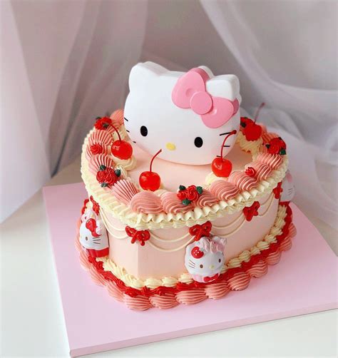 Sanrio Daily On Twitter Hello Kitty Cake Cat Cake Cute Birthday Cakes