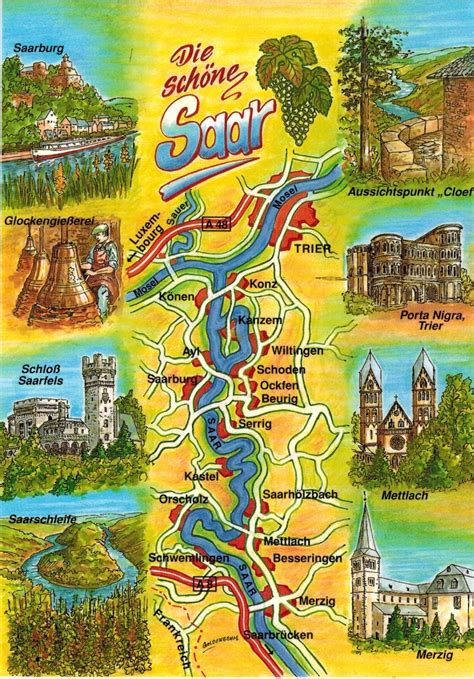Lonely planet photos and videos. Map Cards - Hunting: 0172 Germany - River Saar