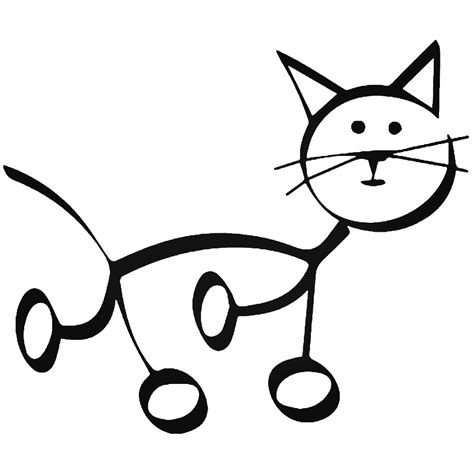 Cat Stick Figure Drawing Free Download On Clipartmag