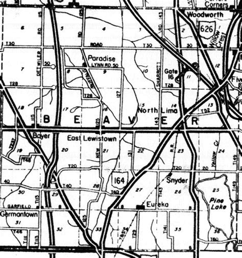 Mahoning County Ohgenweb Project Mahoning County Township Map