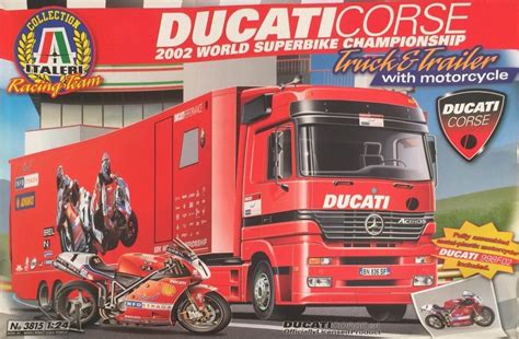 Italeri Ducati Corse 2002 World Superbike Championship Truck And Trailer