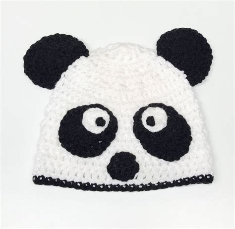 Panda Bear Hat Panda Hat Handmade Hat Character Hat Etsy