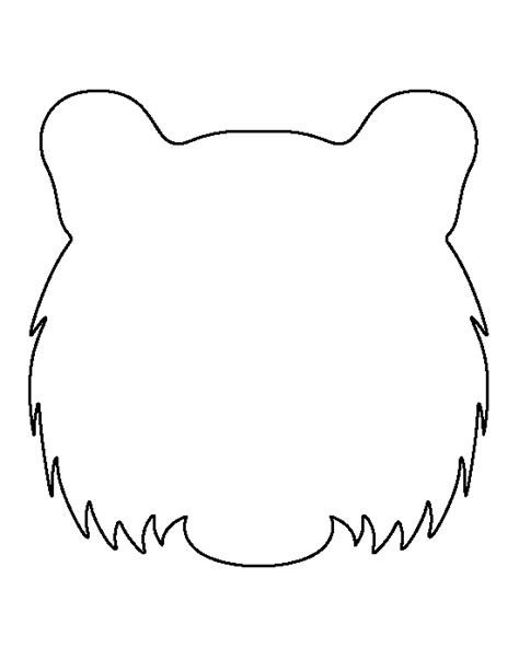 Printable Tiger Head Template