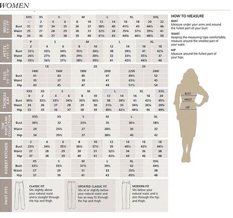 Womens Pendleton Clothing Size Chart Clothing Size Chart Pendleton
