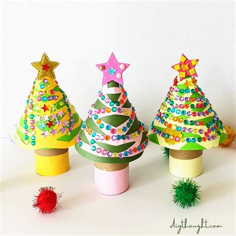 Toilet Paper Roll Christmas Trees Diy Thought