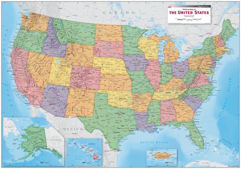 Large Political Map Of Usa Map Of World