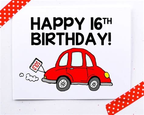 Items Similar To Happy 16th Birthday Sweet 16 Car Sold Sixteenth