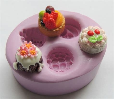 miniature cakes fruit frosting dollhouse miniature cakes etsy