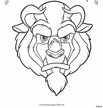 Beast Coloring Beauty Pages Disney Printable Drawing