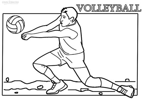 Volleyball Coloring Sheets Coloring Pages