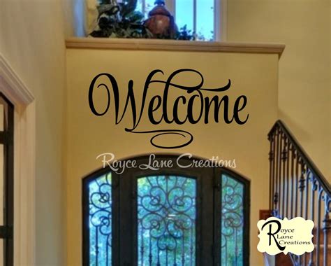 Welcome Sign Welcome 4 Welcome Decal Welcome Vinyl Wall