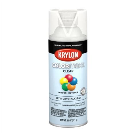 Krylon® Colormaxx™ Clear Spray Paint Satin Crystal Clear 11 Oz Smith’s Food And Drug