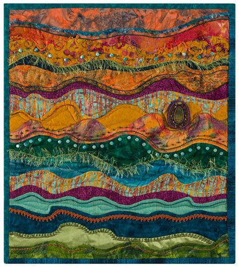 Autumn Days 260 In 2022 Art Quilts Abstract Art Quilt Contemporary