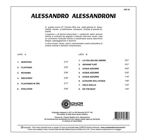 Alessandro Alessandroni Alessandro Alessandroni Sonor Music Editions