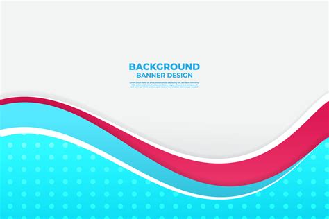 Wave Background Blue And Red Gradient Color For Banner Flyer And